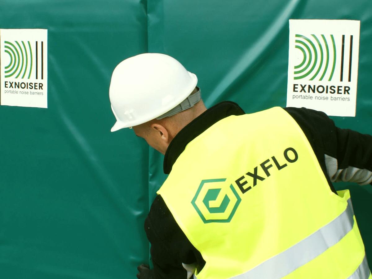 Detail van een EXFLO Exnoiser mat