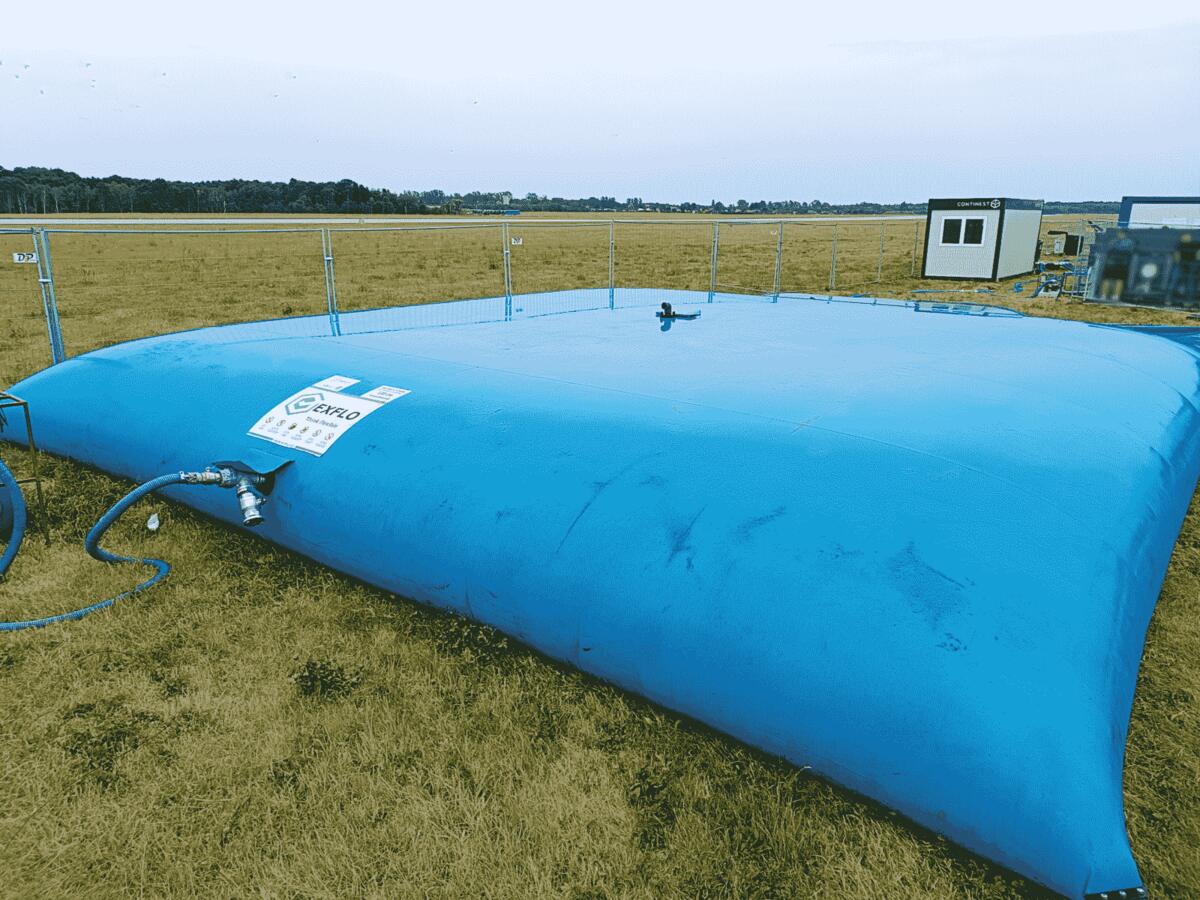 Flexibele tank van EXFLO op locatie